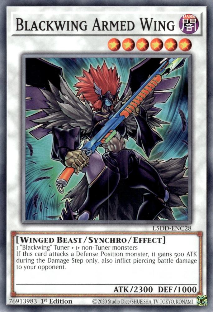 Yu-Gi-Oh! Blackwing Armed Wing - L5DD-ENC28 - Common - 1st Edition