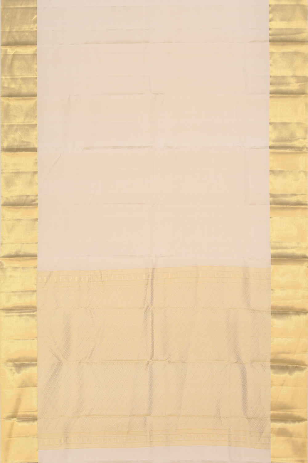Kalanjali Kanchi Silk Classy Ivory Cream Saree - view 3
