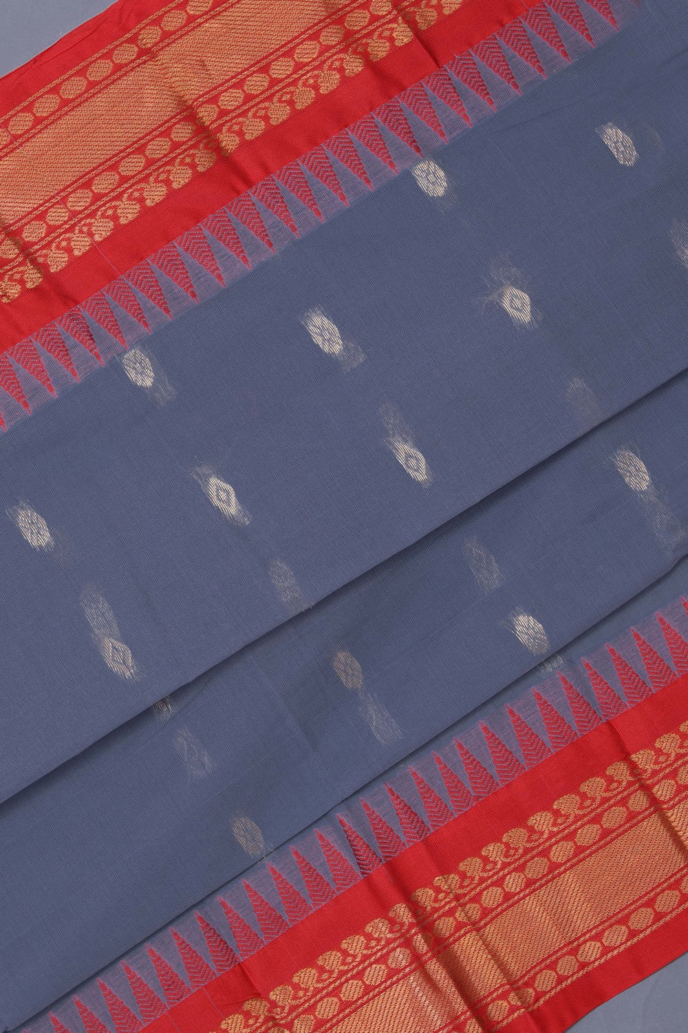 Kalanjali Gadwal Cotton Grey Saree – Women's - view 2