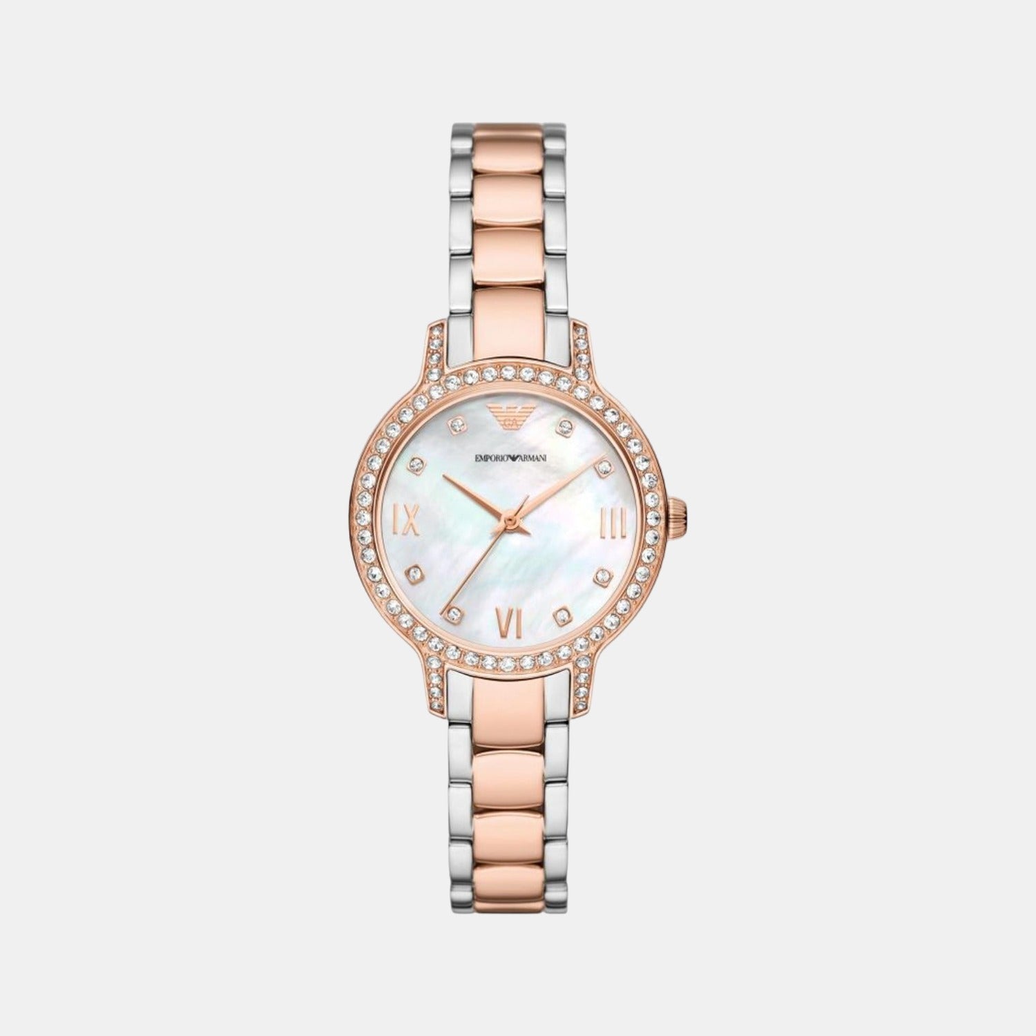 Emporio Armani Cleo Women Quartz Silver Dial Analog Stainless Steel Watch AR11499