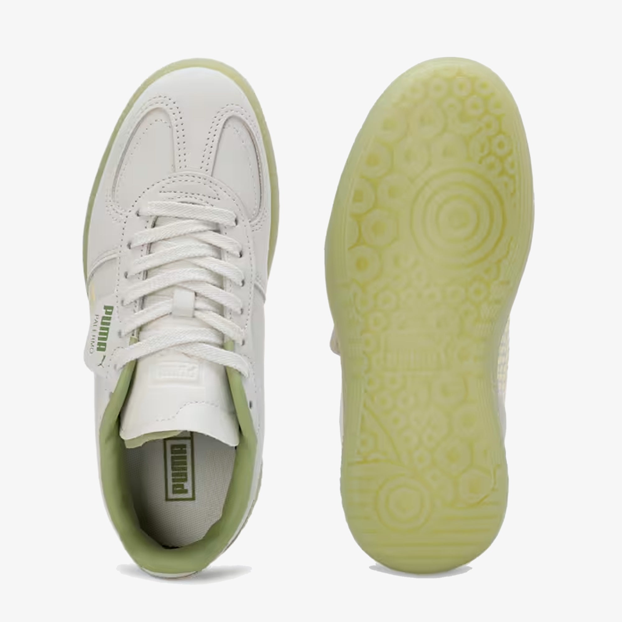 Puma | Palermo { Vapor Gray-creamy/green - view 6
