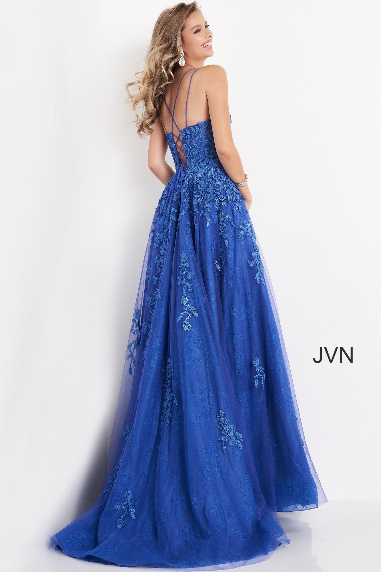 Tulle Sleeveless A-line Gown by Jovani 06644 - view 2