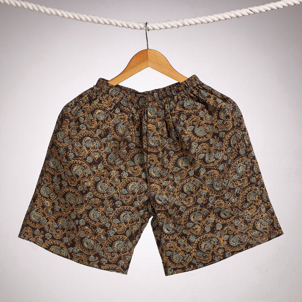 Unisex boxer shorts – ITOKRI CASUALS Brown - Ajrakh Block Printing Cotton Unisex Boxer/Shorts