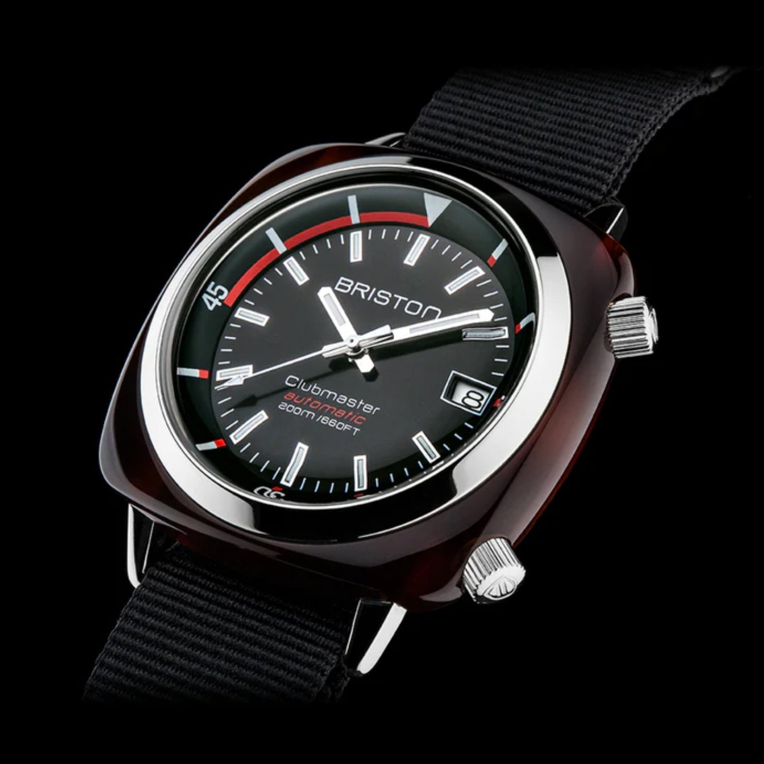 Briston Clubmaster Diver Men Automatic Black Dial Analog Nato Watch 17642.SA.TD.1.NB - view 2