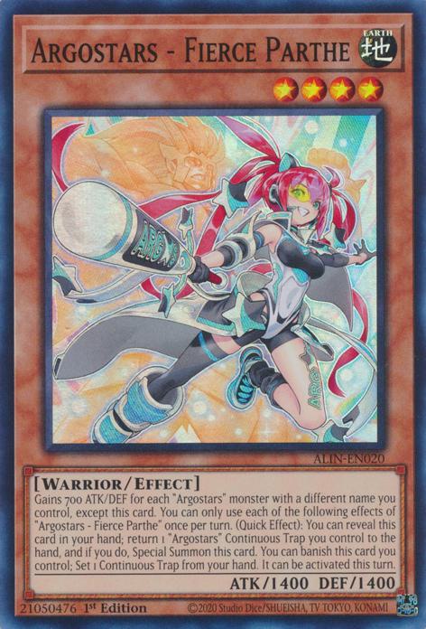Yu-Gi-Oh! Argostars - Fierce Parthe - ALIN-EN020 - Super Rare - 1st Edition