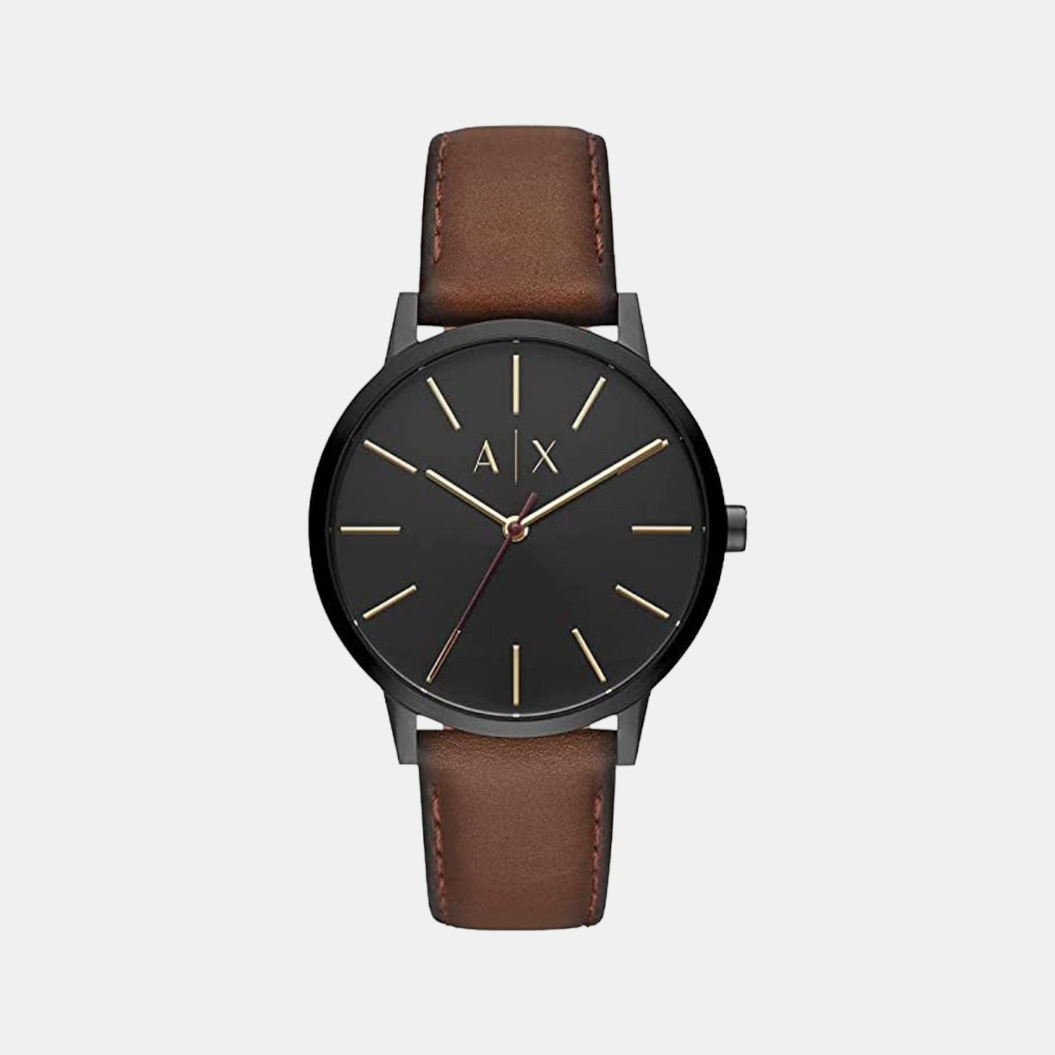Armani Exchange Cayde Men Quartz Black Dial Analog Leather Watch AX2706