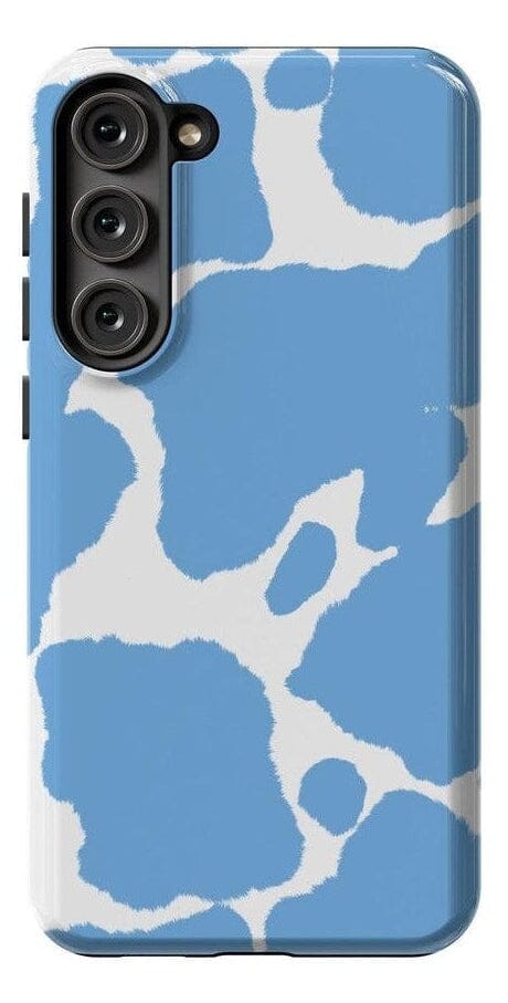 Casetry Current MOOd | Light Blue Cow Print Samsung Case - view 3