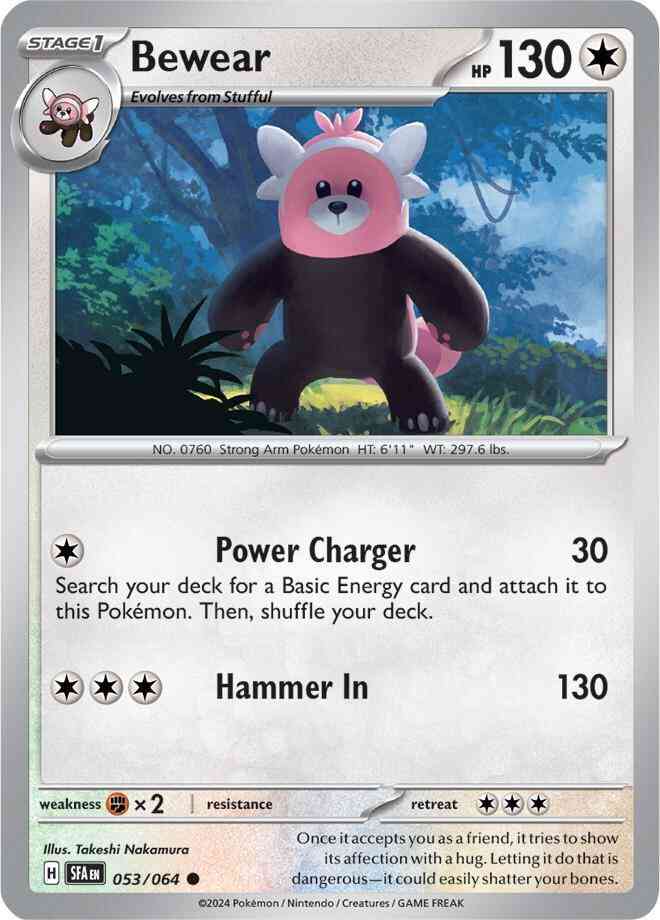 Common sv065-053 non-holo – Pokémon Bewear - 053/064 - Common [sv065-053] [Non-Holo]