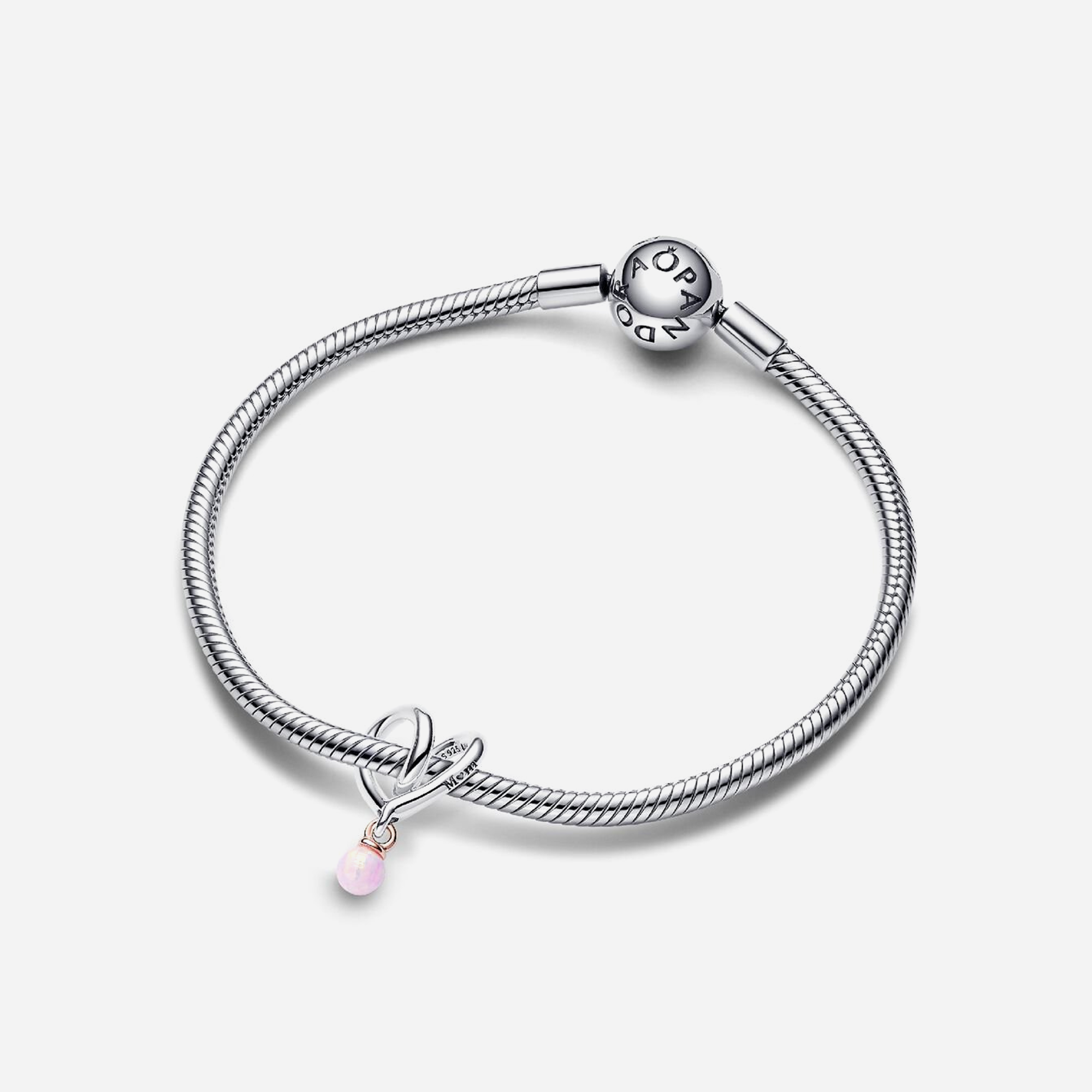 Pandora Two-tone Wrapped Heart Charm Sterling silver - view 2