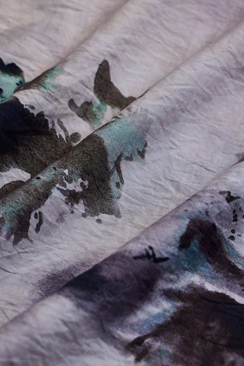 SNITCH Light Grey Abstract Box Fit Shirt - view 8