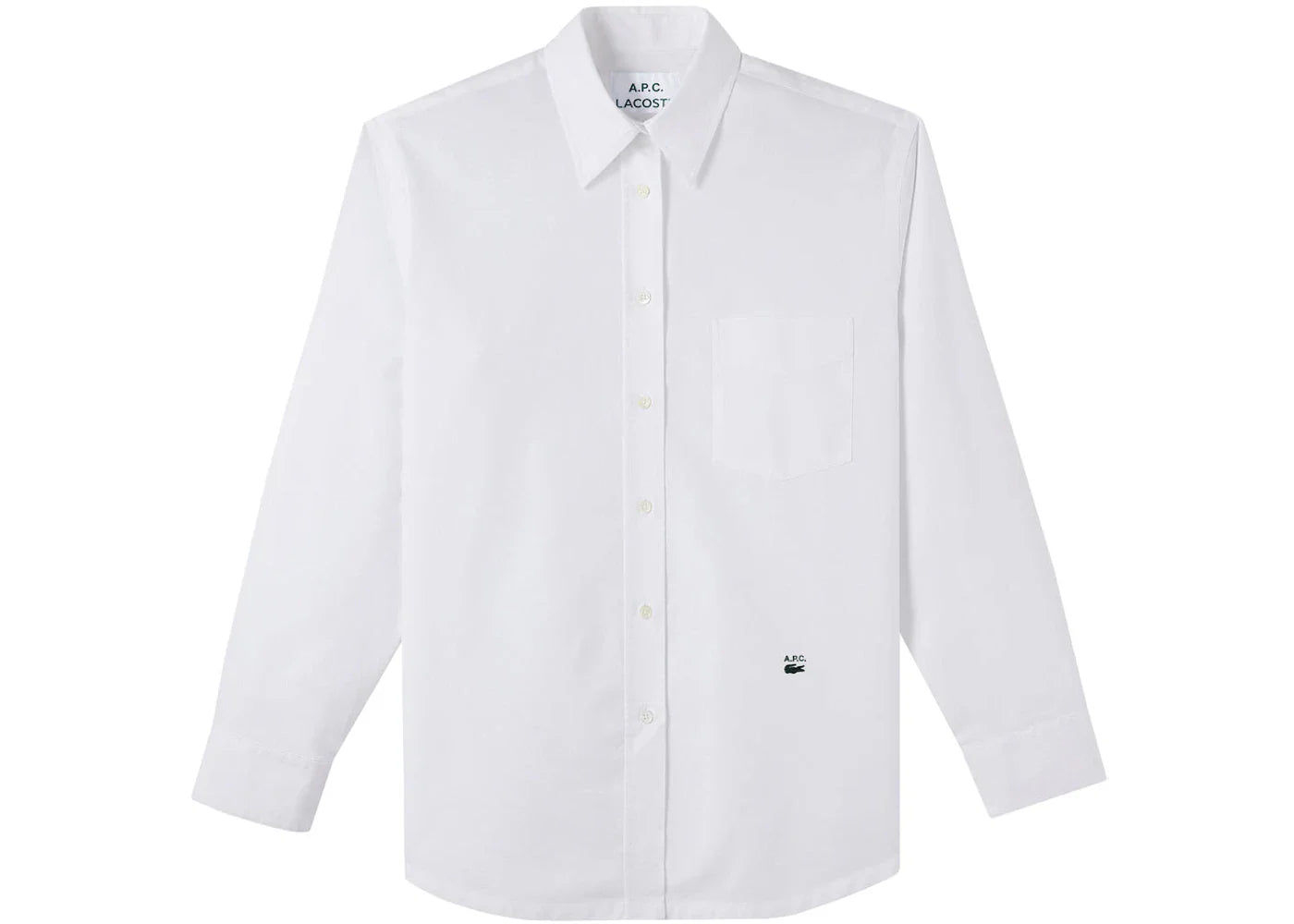 P c x – A.P.C. x Lacoste Women's Classic Shirt White