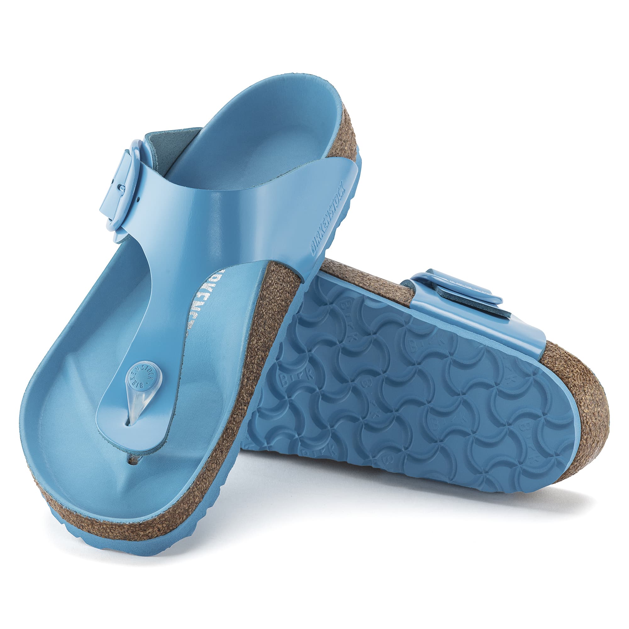 Birkenstock Gizeh Big Buckle Natural Leather Patent