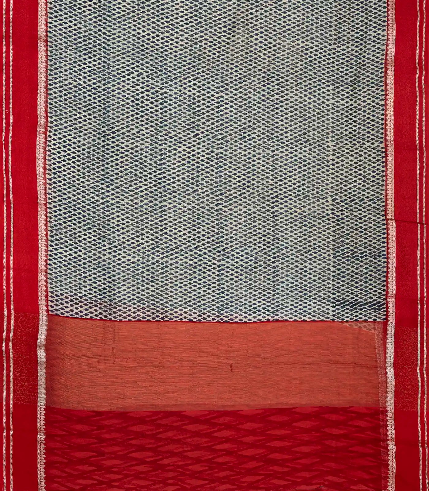 RmKV Cream Chanderi Cotton Saree With Printed Floral Buds - view 2