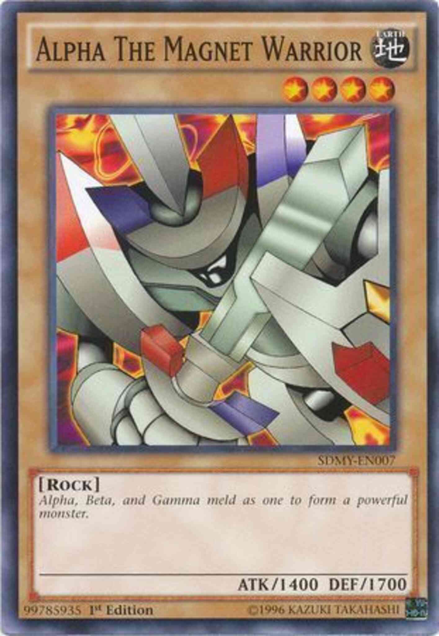 Yu-Gi-Oh! Alpha the Magnet Warrior - SDMY-EN007 - Common - 1st Edition