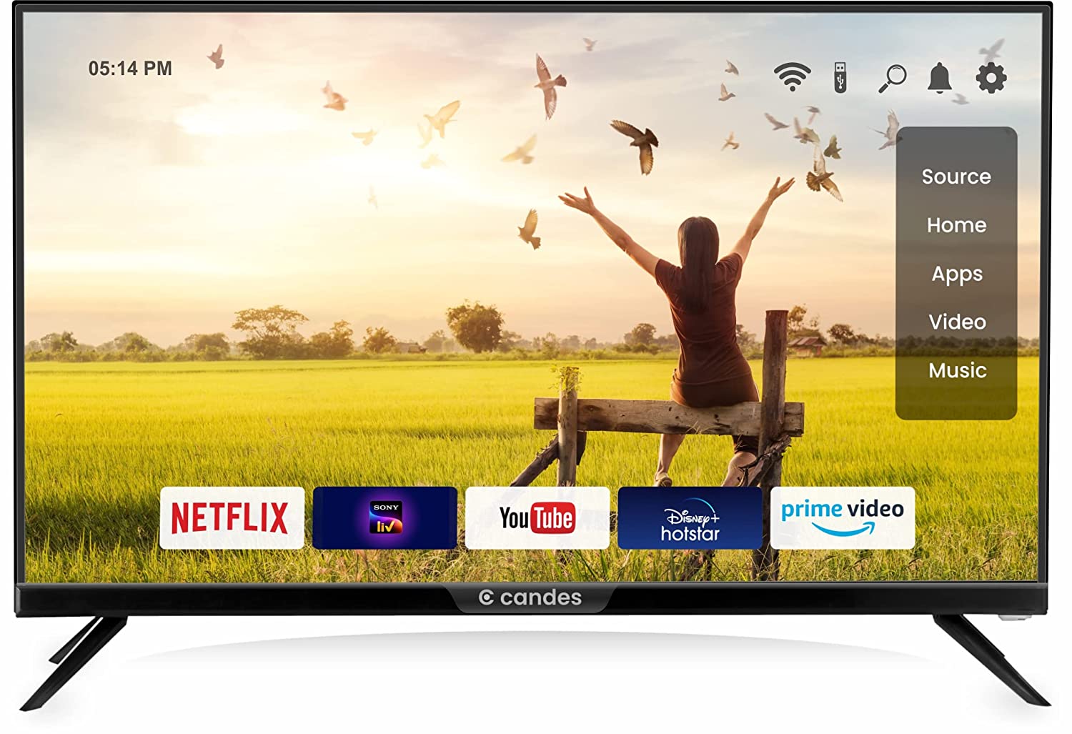 Candes 40 Inches Full HD Smart Android LED TV (Black) (2021 Model)