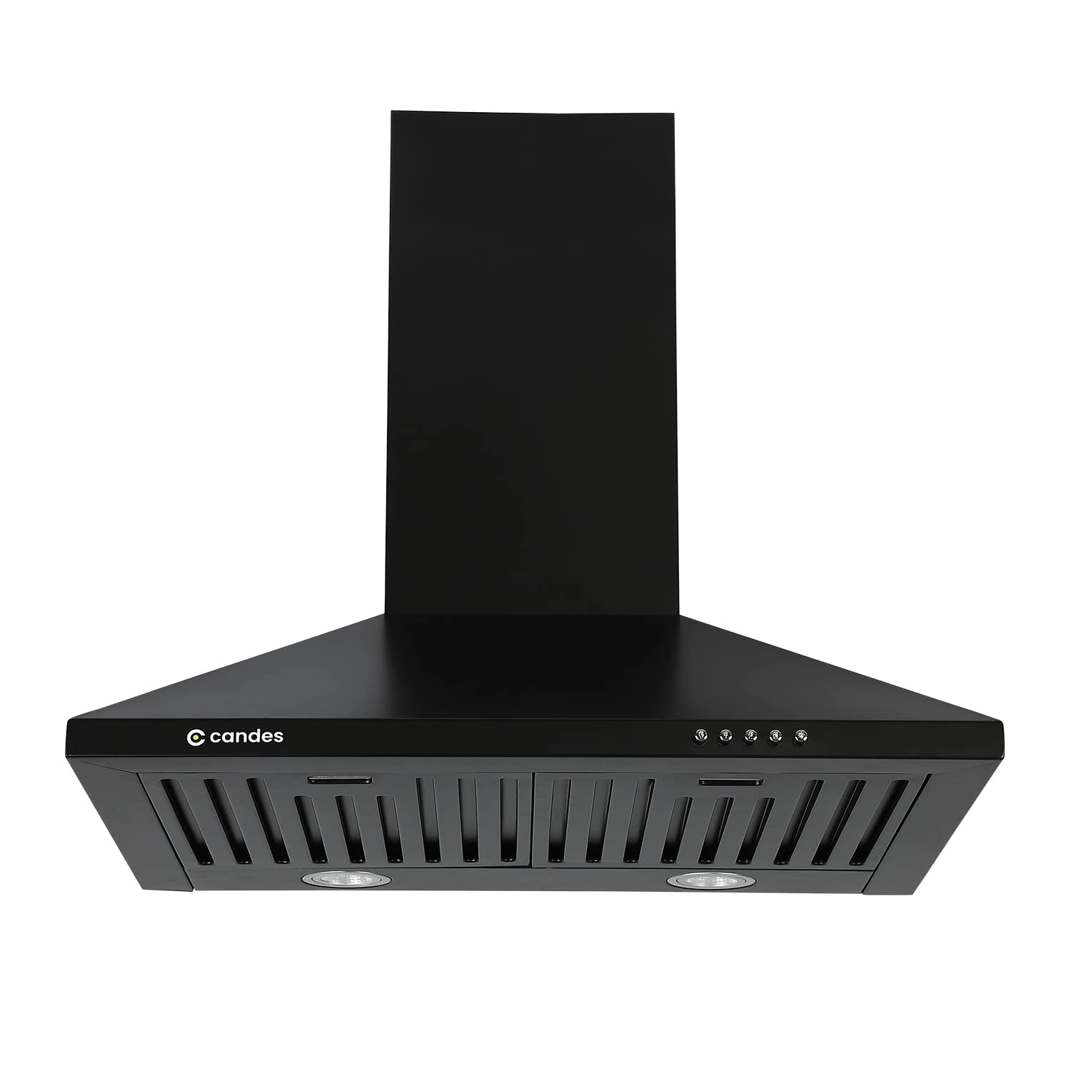 Filters push button – Candes Spire SS Baffle Filters, Push Button Control Wall Mounted Chimney (Black)