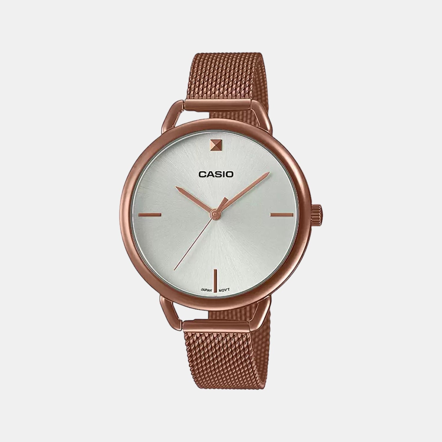 Casio Enticer Women Quartz Silver Dial Analog Stainless Steel Watch A1812