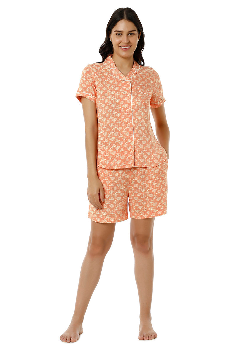 Amante Sleep Shorts Set - Lotus Print