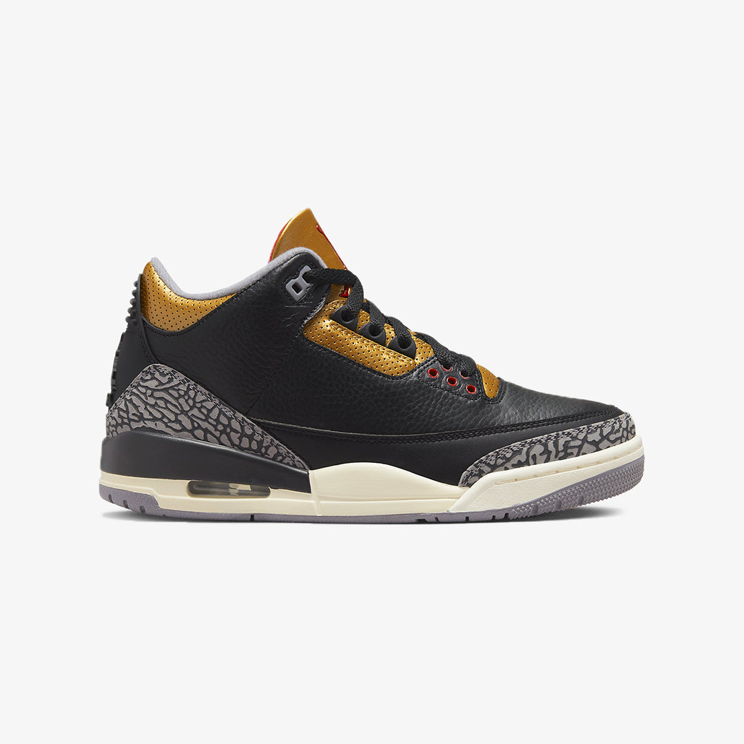 Jordan | AIR JORDAN 3 RETRO { BLACK/FIRE RED-METALLIC GOLD - view 6