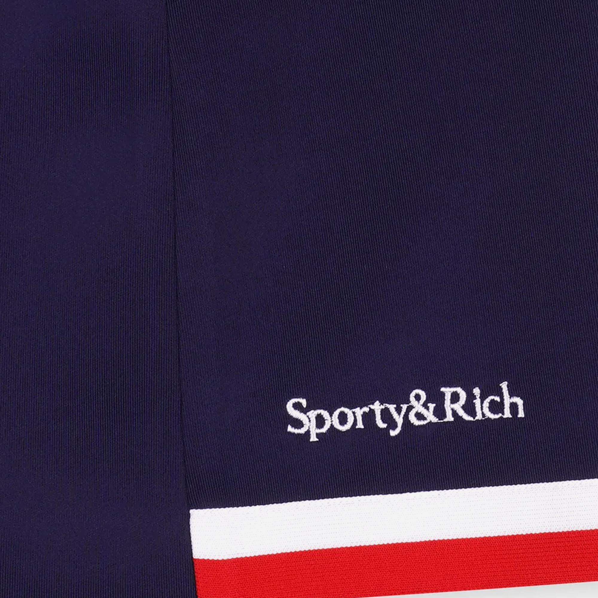 Sporty&Rich Serif Logo Mila Skirt - Navy/White/Red - view 3