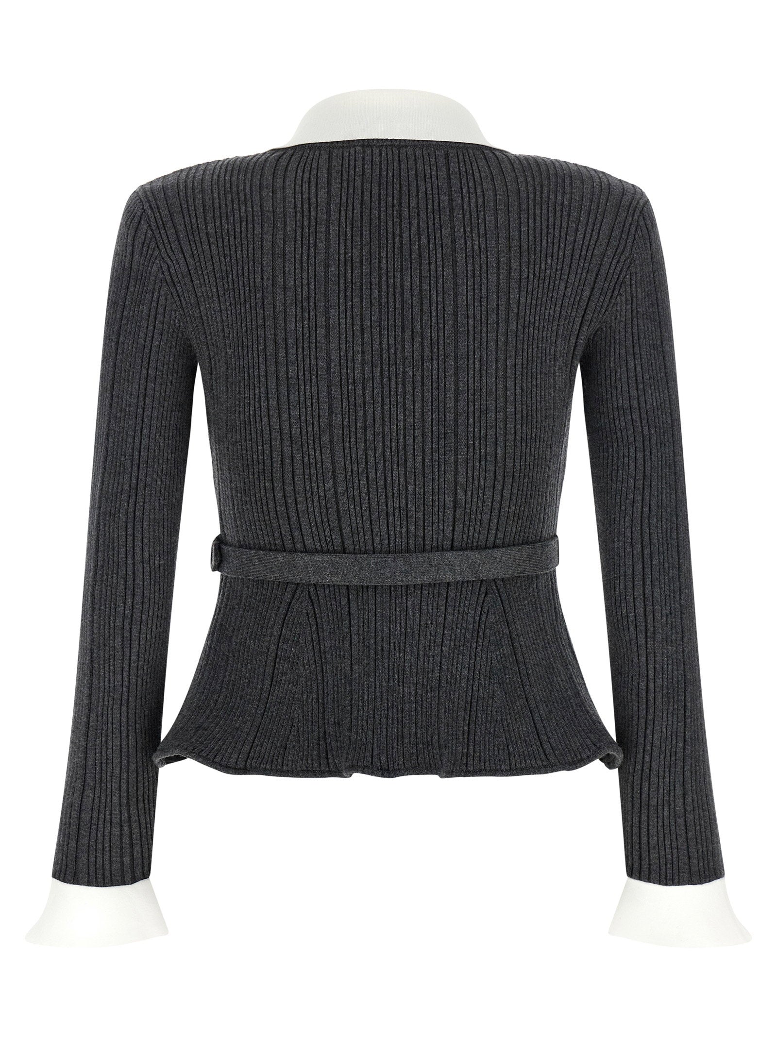 Self-Portrait Ribbed Cardigan - view 2