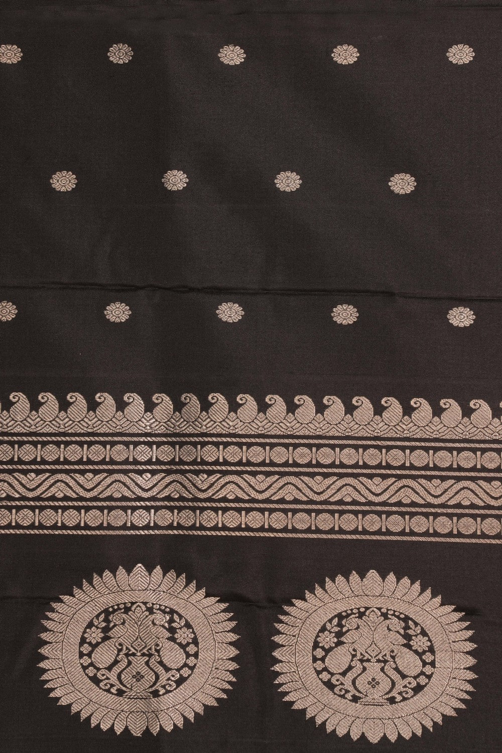 Kalanjali Gadwal Silk Black Dupatta - view 2