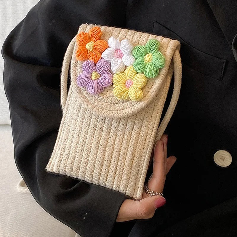 Alamode By Akanksha Biscotti Floral Summer Jute Bag