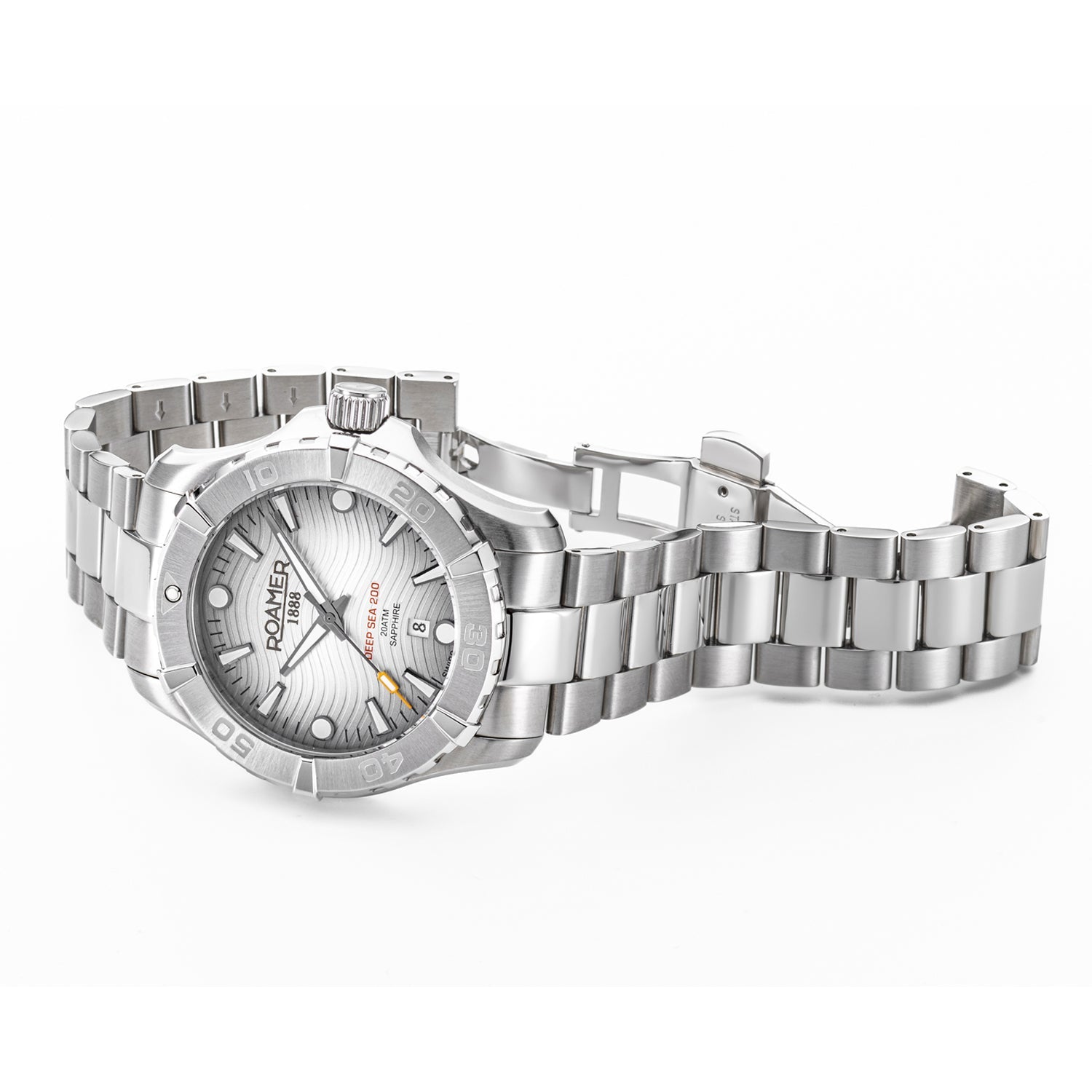 Roamer Deep Sea 200 Men Quartz Silver Dial Analog Stainless Steel Watch 860833 41 15 70 - view 2