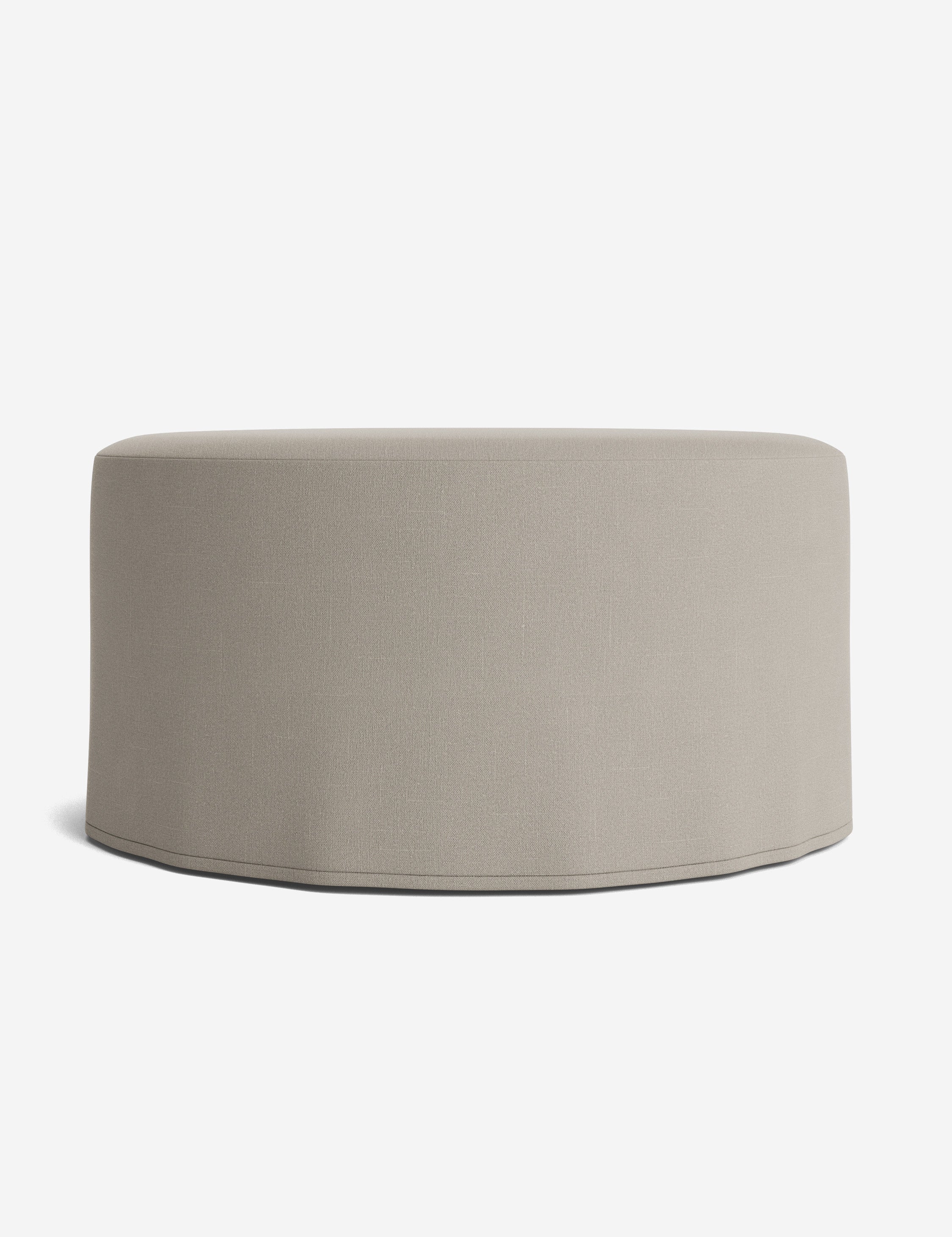Lulu and Georgia Portola Slipcover Round Ottoman - view 45