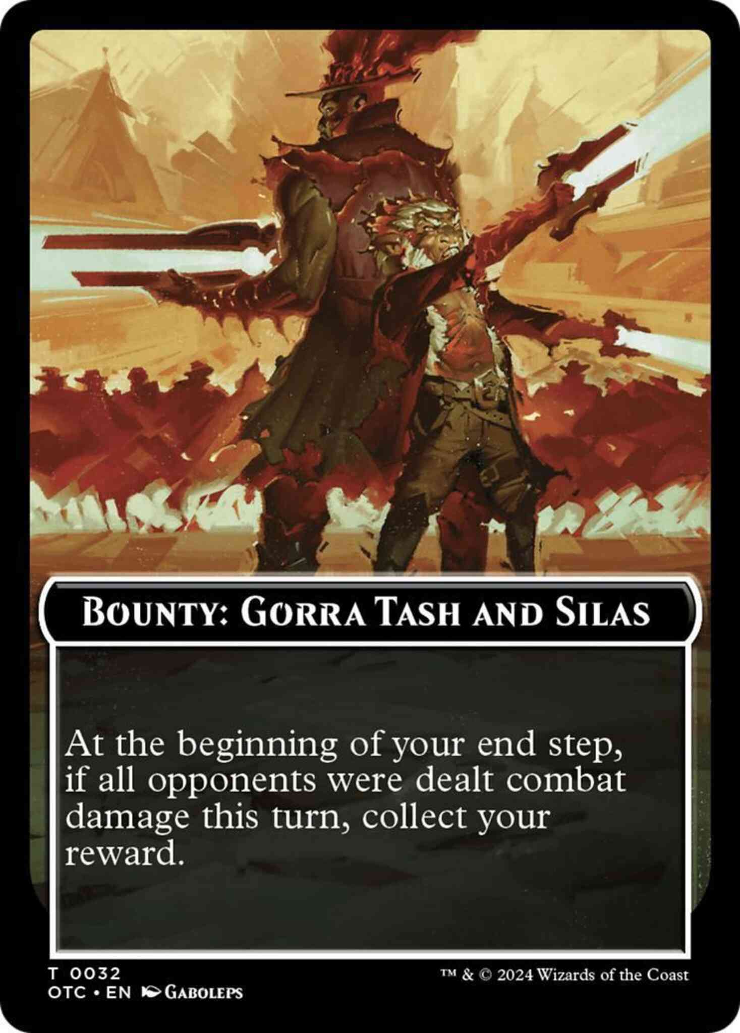 Bounty gorra tash – Magic Bounty: Gorra Tash and Silas Token [32] [Outlaws of Thunder Junction: Commander: Tokens] [Non-Foil]