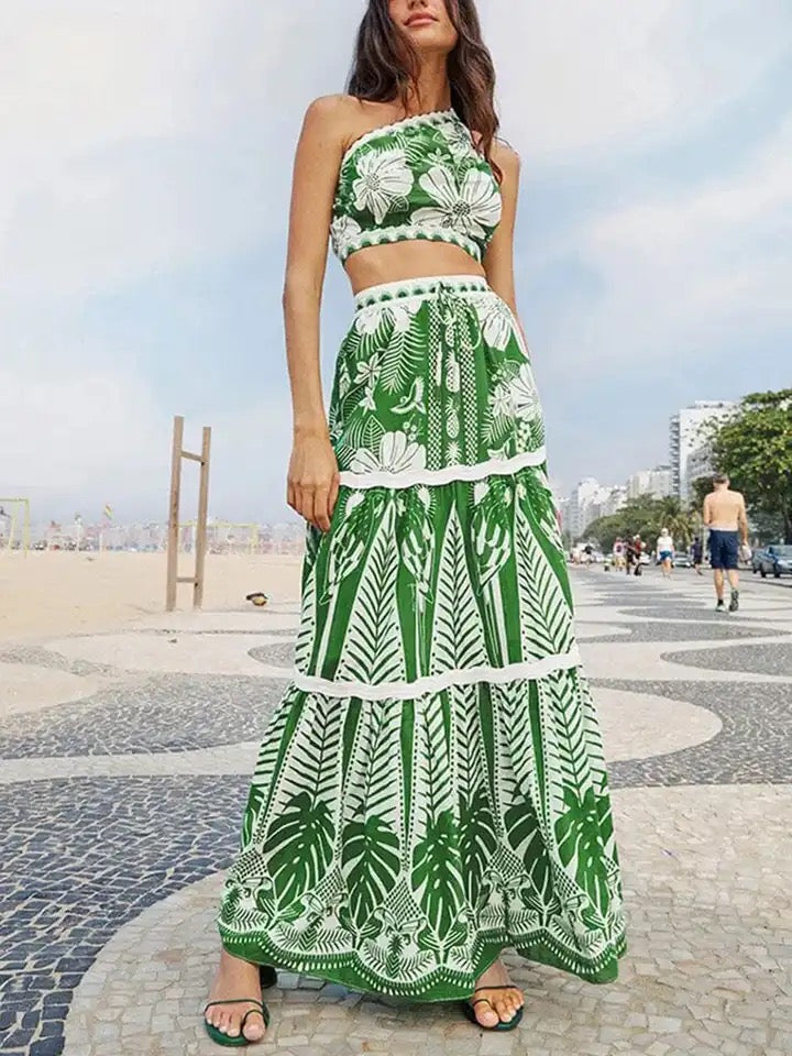 Alamode By Akanksha Athens Summer Bikini Set with Skirt - Resortwear