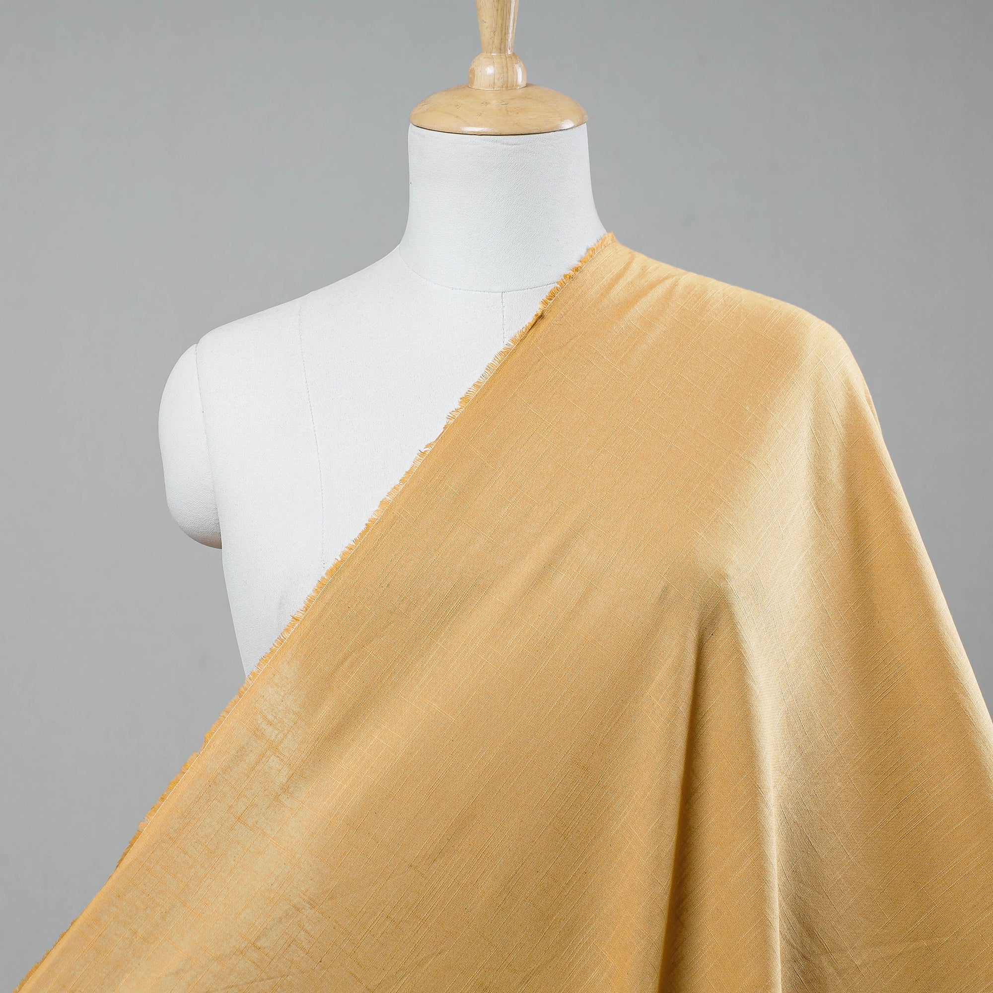 ITOKRI CRAFTS INITIATIVE Beige - Prewashed Plain Dyed Cotton Slub Fabric 08