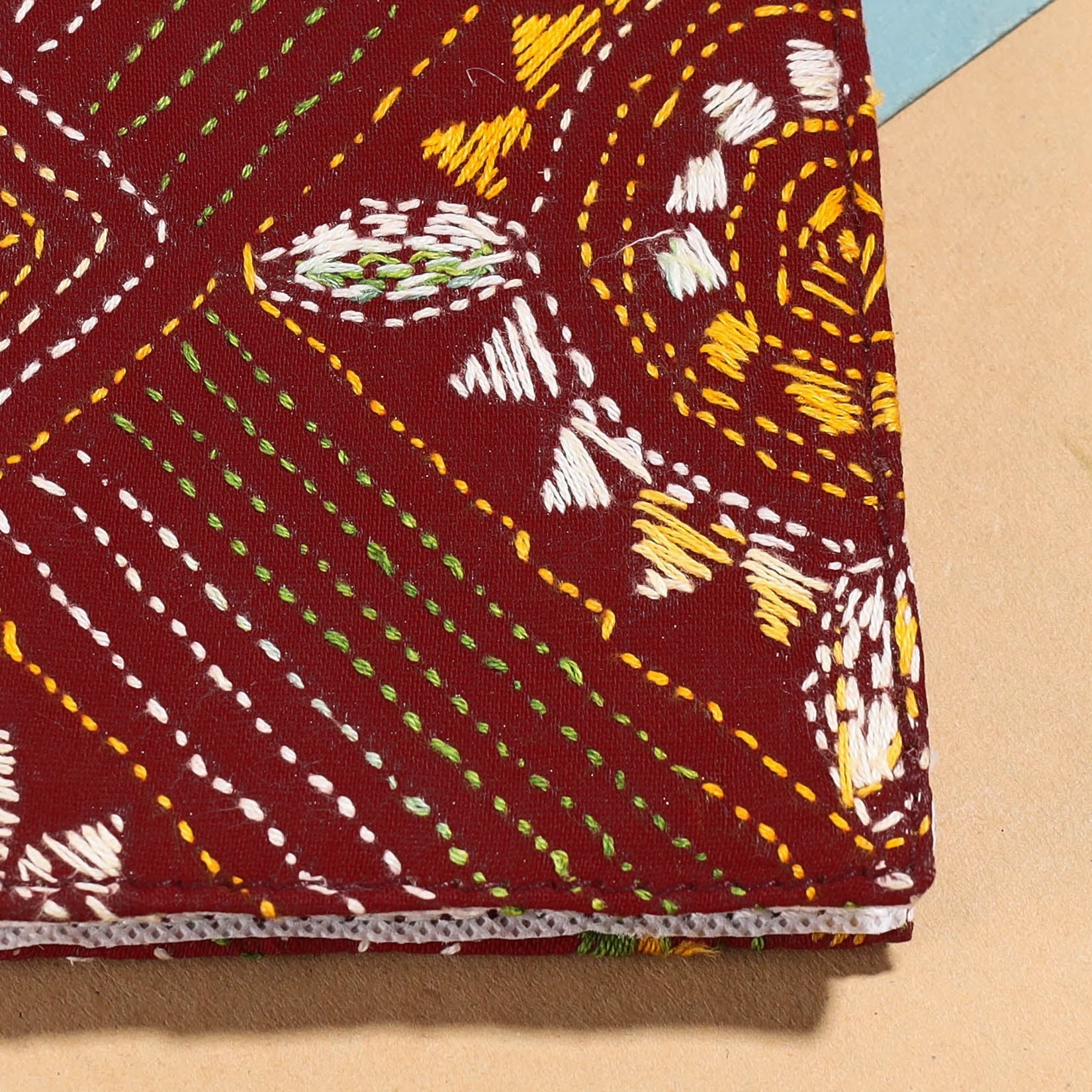 ASALKAAR Bengal Kantha Work Handcrafted Notepad (4 x 3 in) - view 2