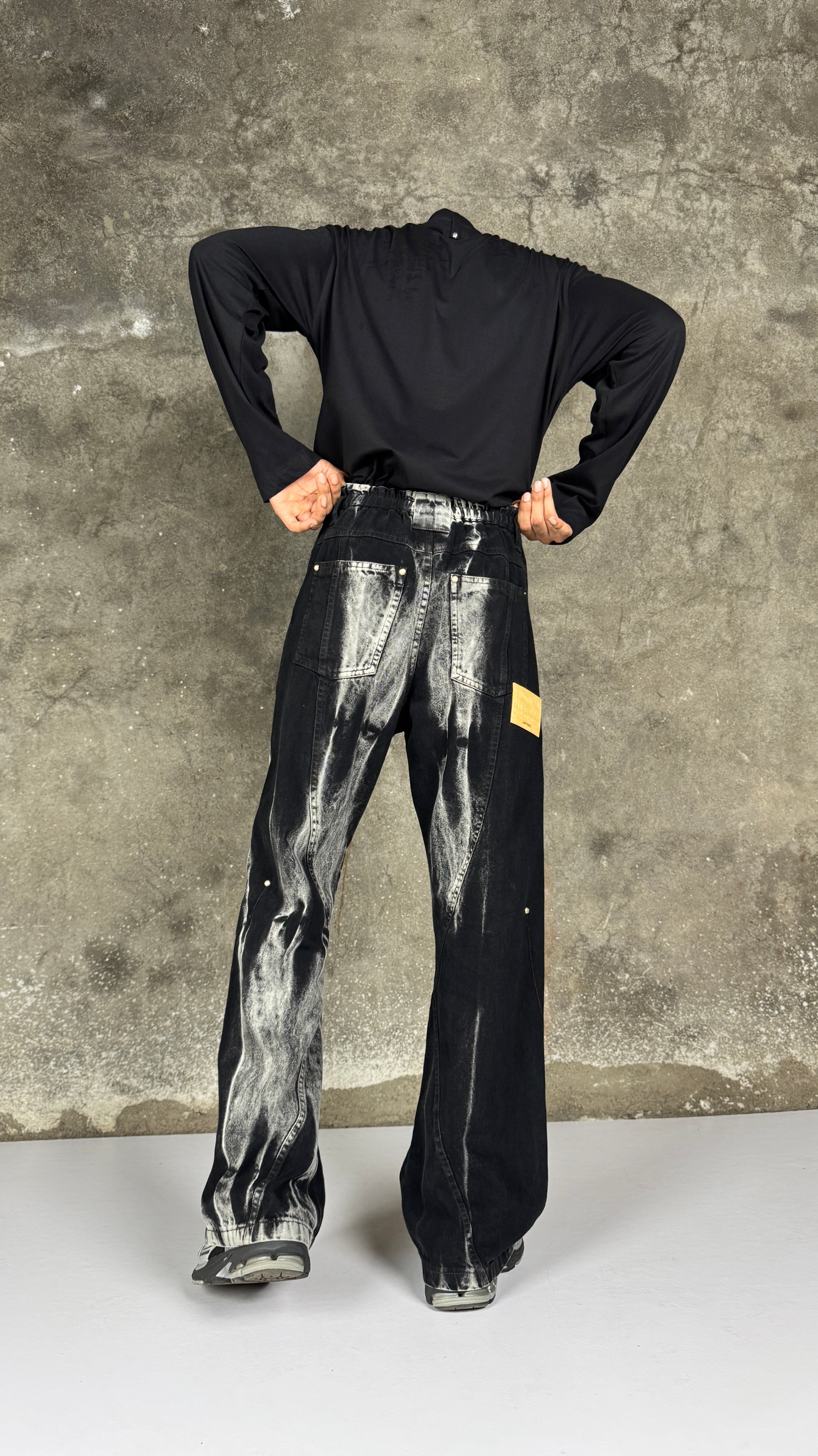 Leave The Rest Waves Panelled-Shibori Black - view 4