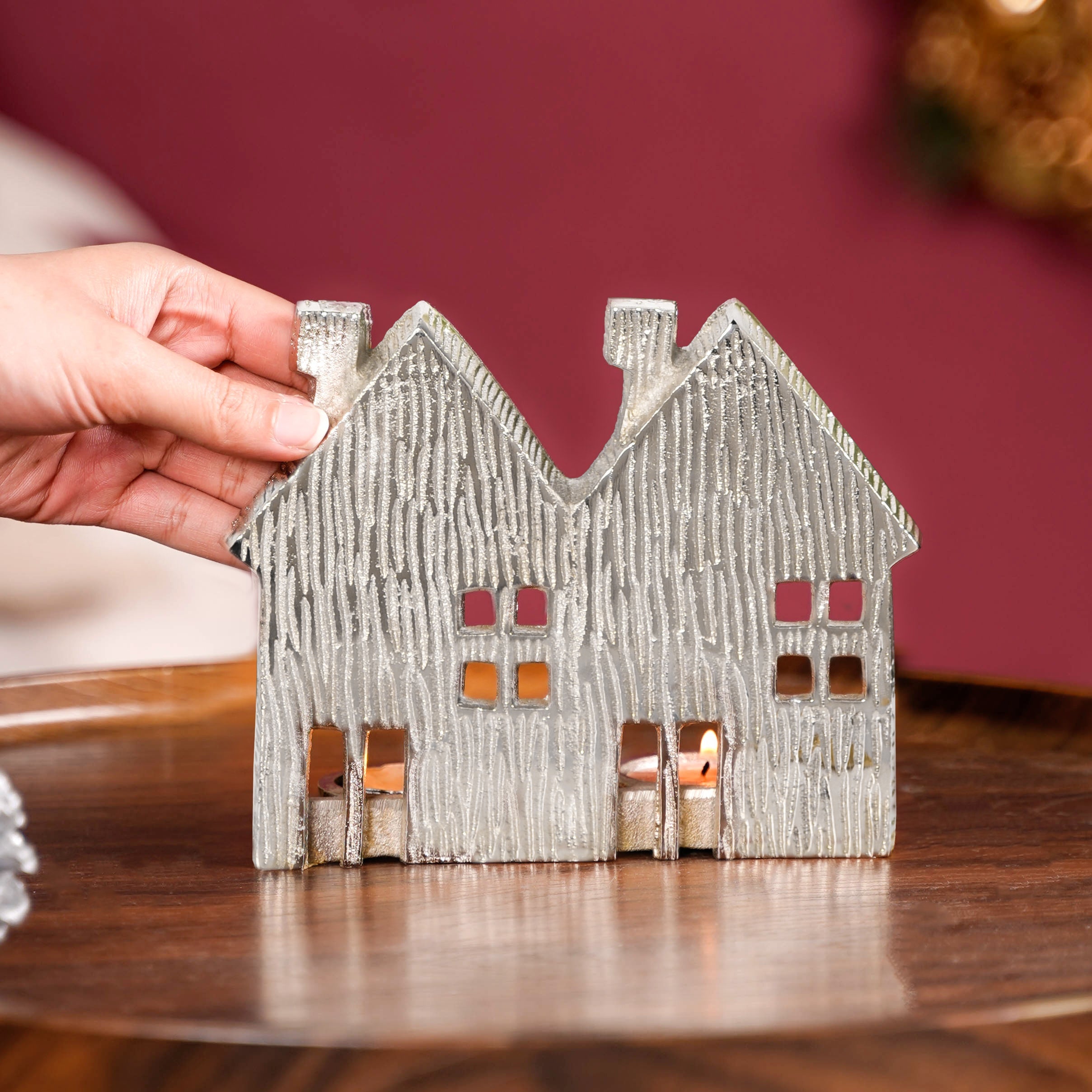 Nestasia Row Houses Tea Light Candle Holder - view 2