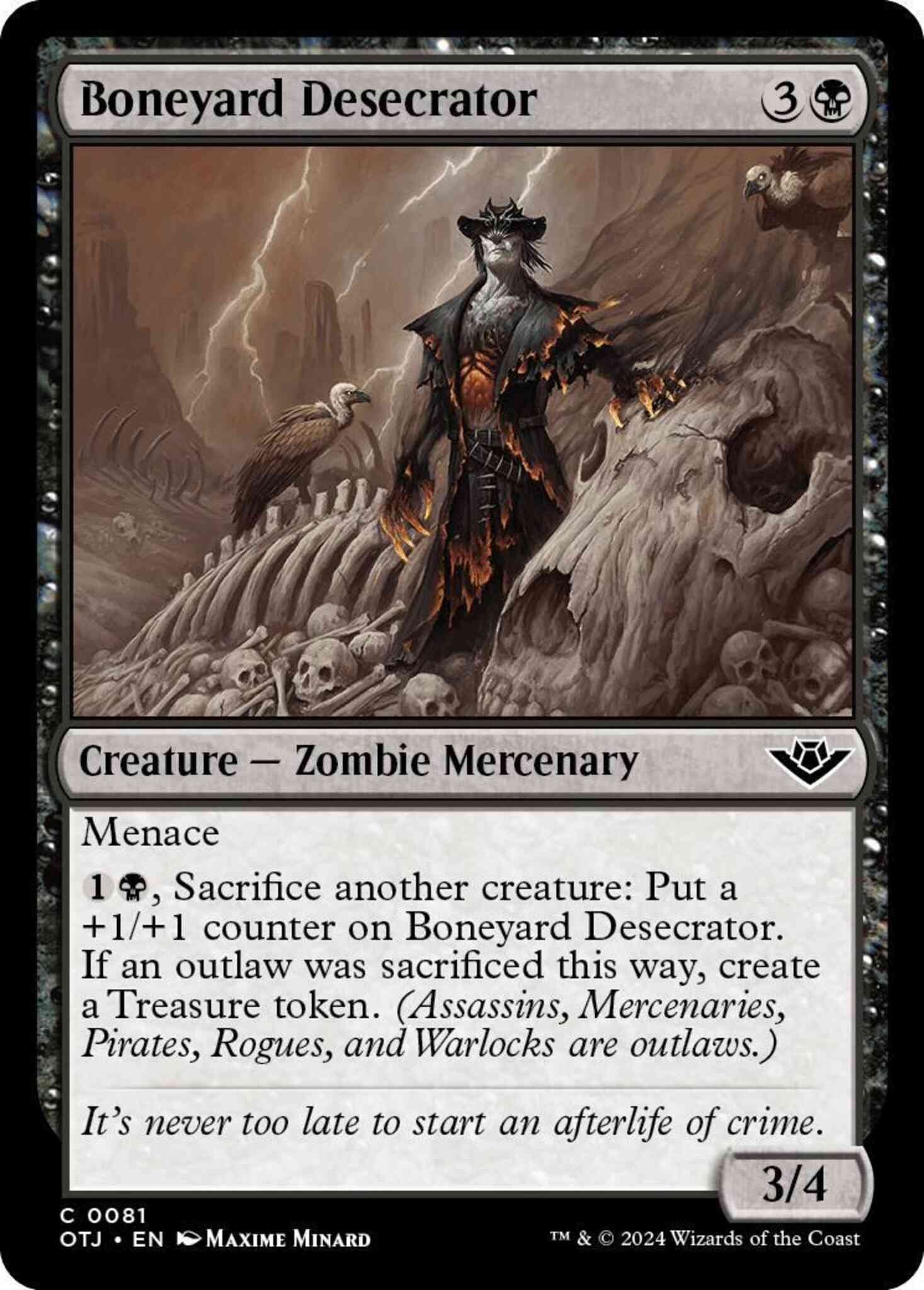 Boneyard desecrator 81 – Magic Boneyard Desecrator [81] [Outlaws of Thunder Junction] [Non-Foil]