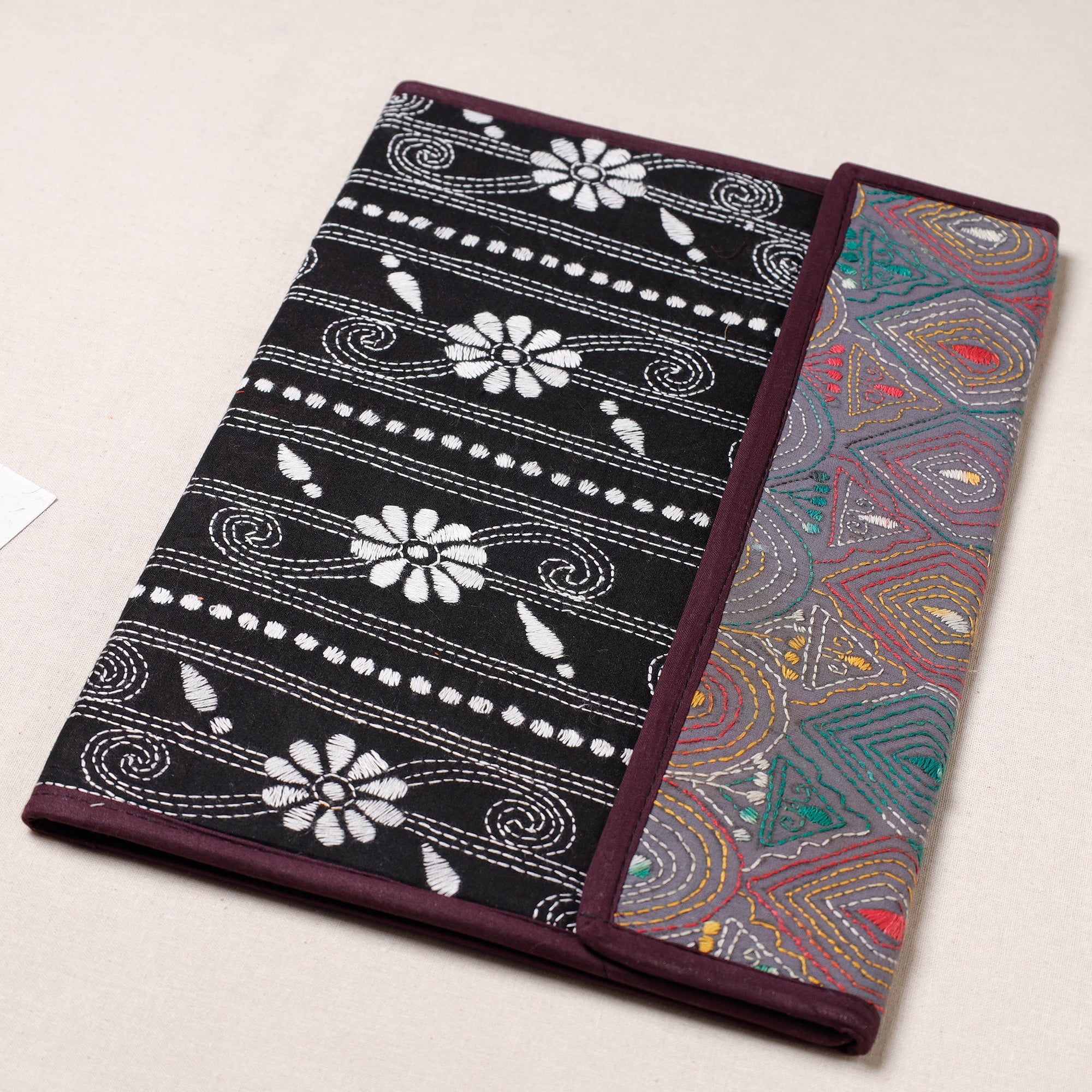 ASALKAAR Bengal Kantha Work Handcrafted File Folder - view 2
