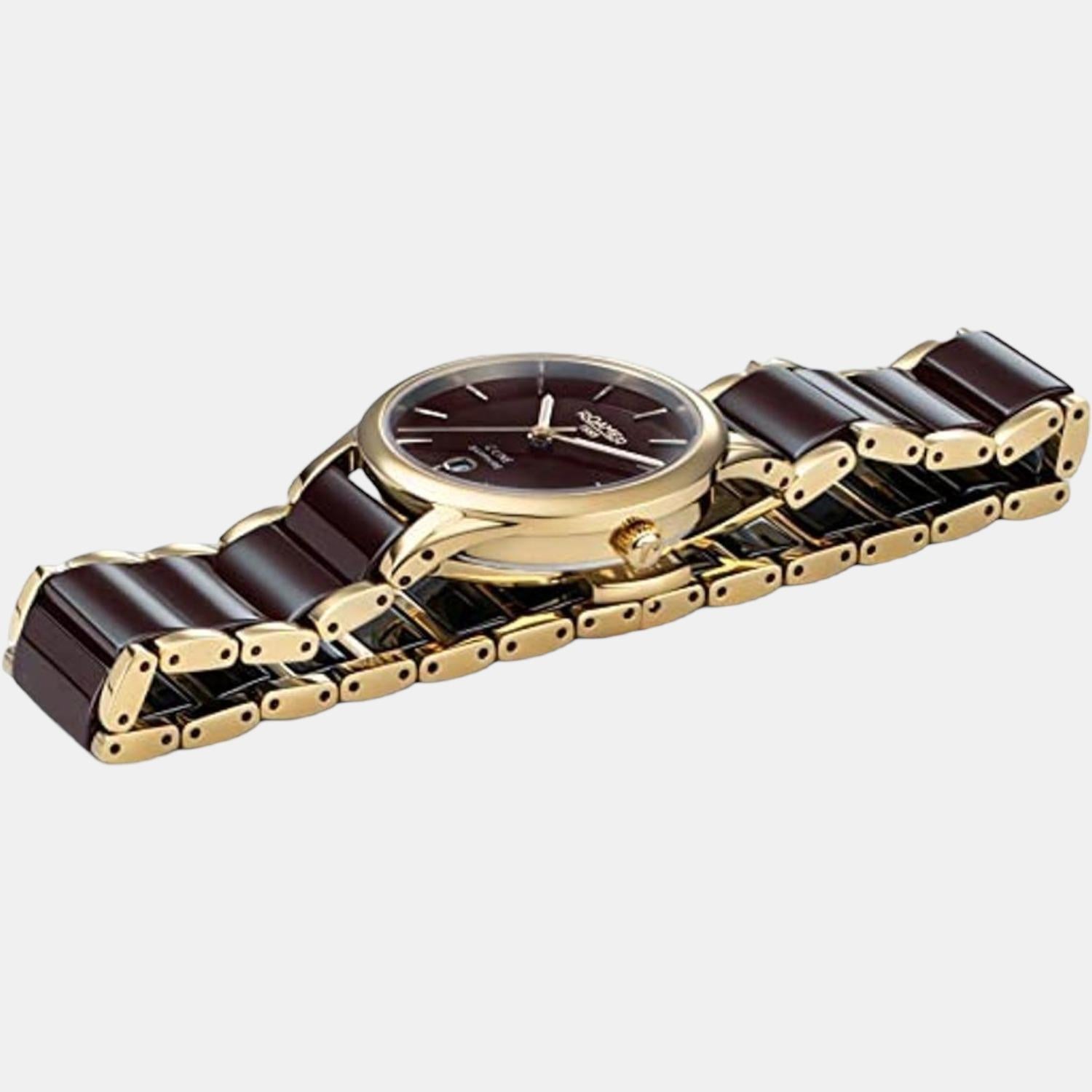 Roamer C Line Women Quartz Brown Dial Analog Ceramic Watch 658844 48 65 63 - view 2