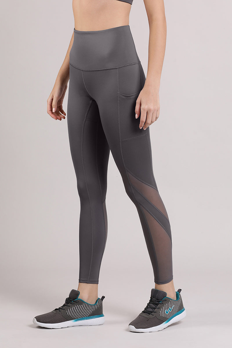 Amante Energize Panelled Tights - Volcanic Glass - view 2