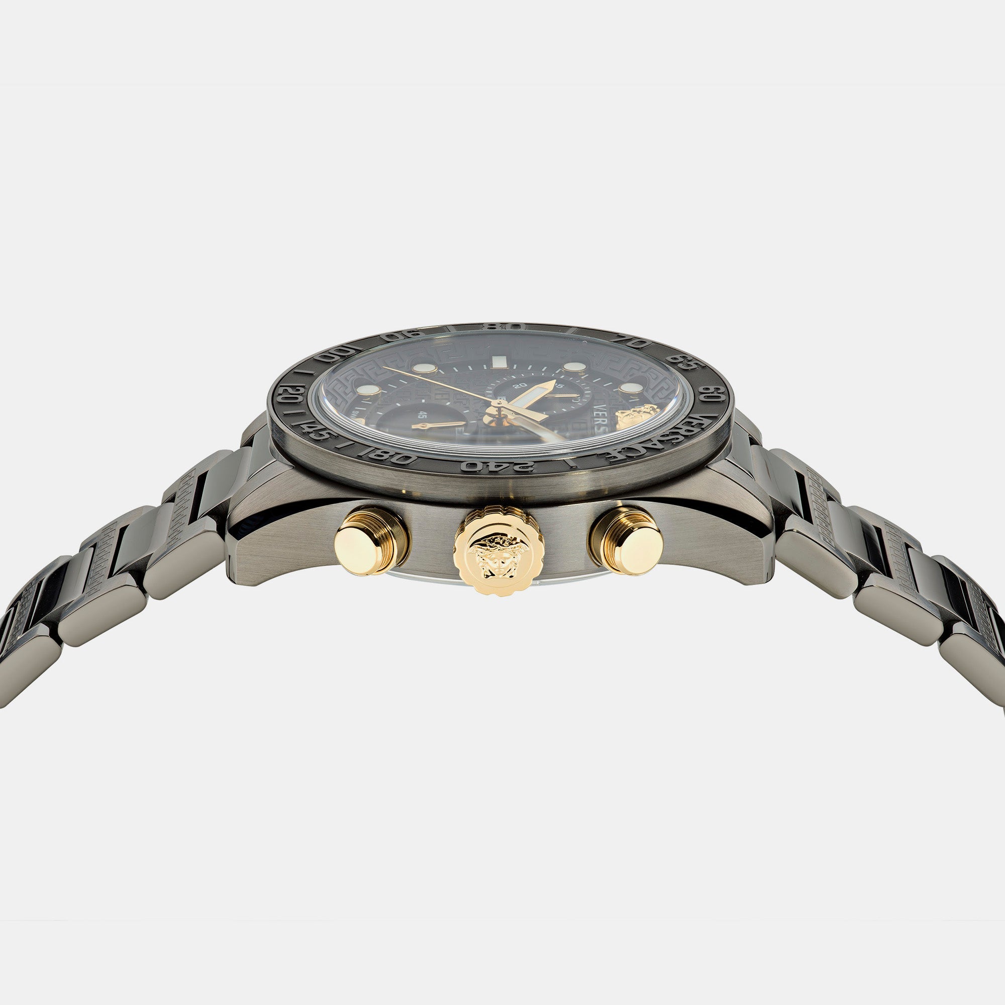 Versace Greca Dome Men Quartz Black Dial Chronograph Stainless Steel Watch VE6K00623 - view 3