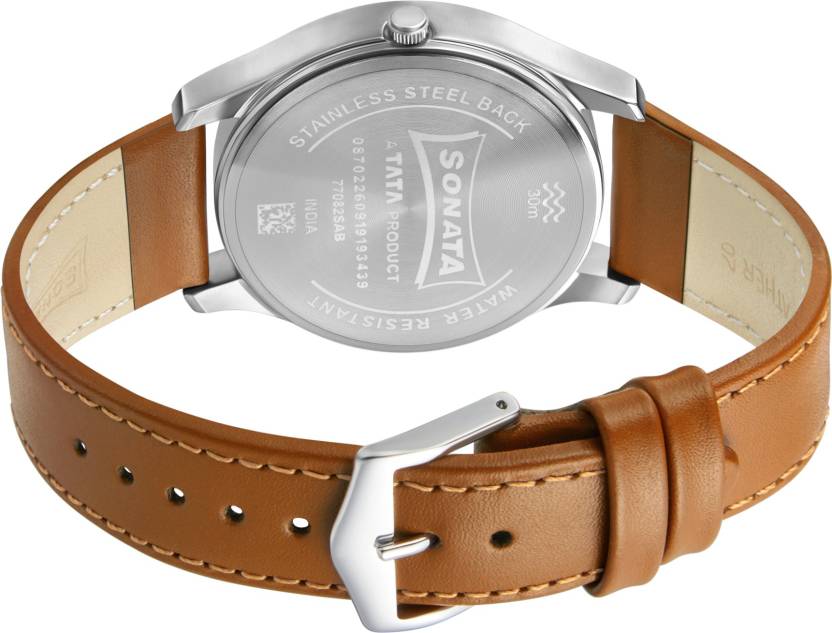 Sonata Essentials Black Dial Analog Men