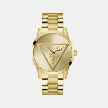 Guess Badge Men Quartz Champagne Dial Analog Stainless Steel Watch GW0782G1