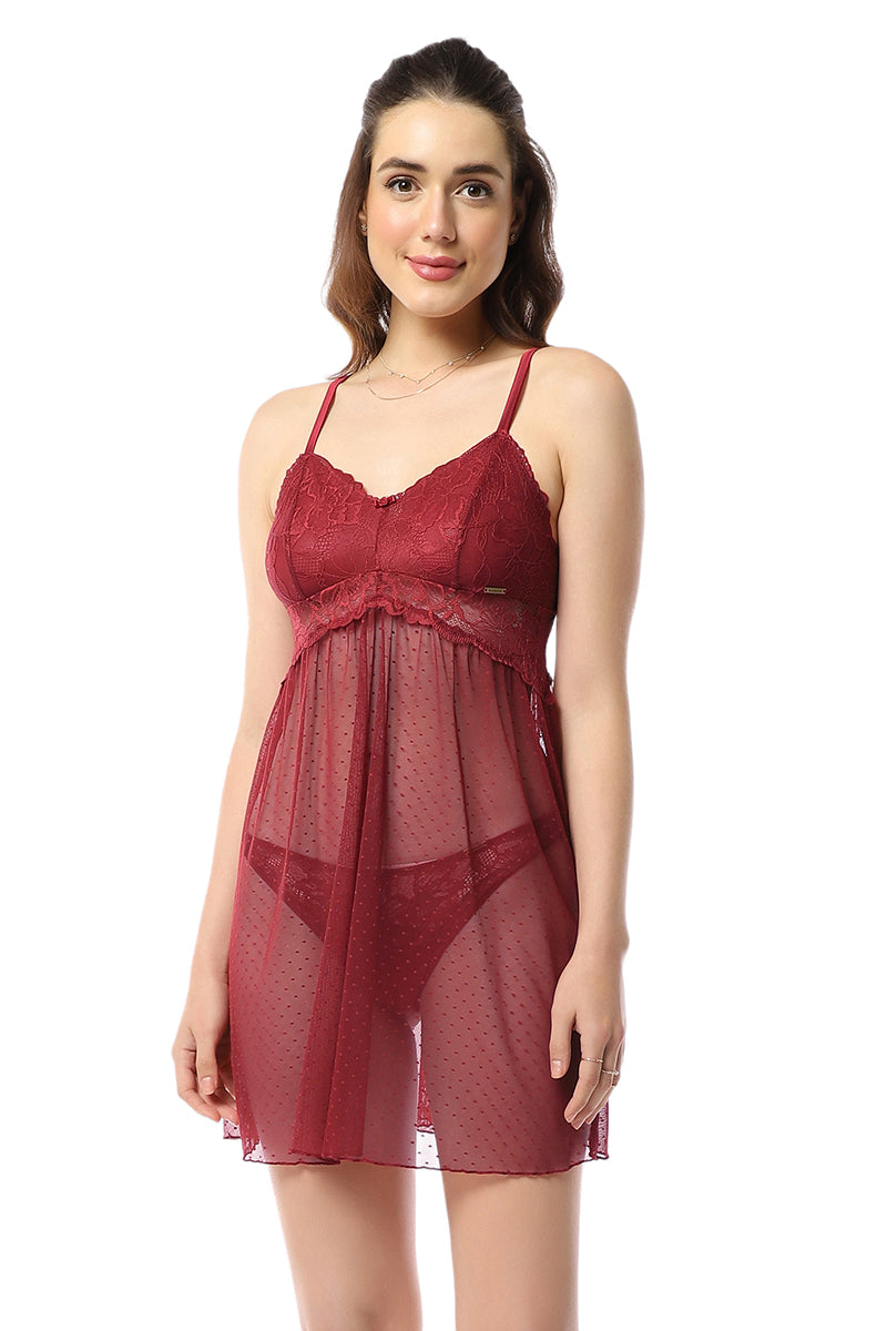 Amante Eternal Bliss Non-padded Non-wired Babydoll - Rio Red