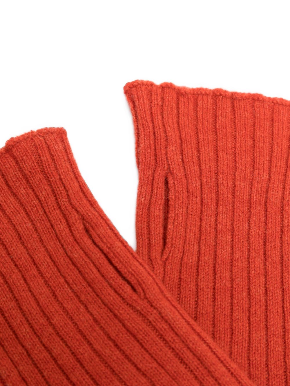 CT PLAGE Gloves ORANGE – 100% Cashmere - view 2
