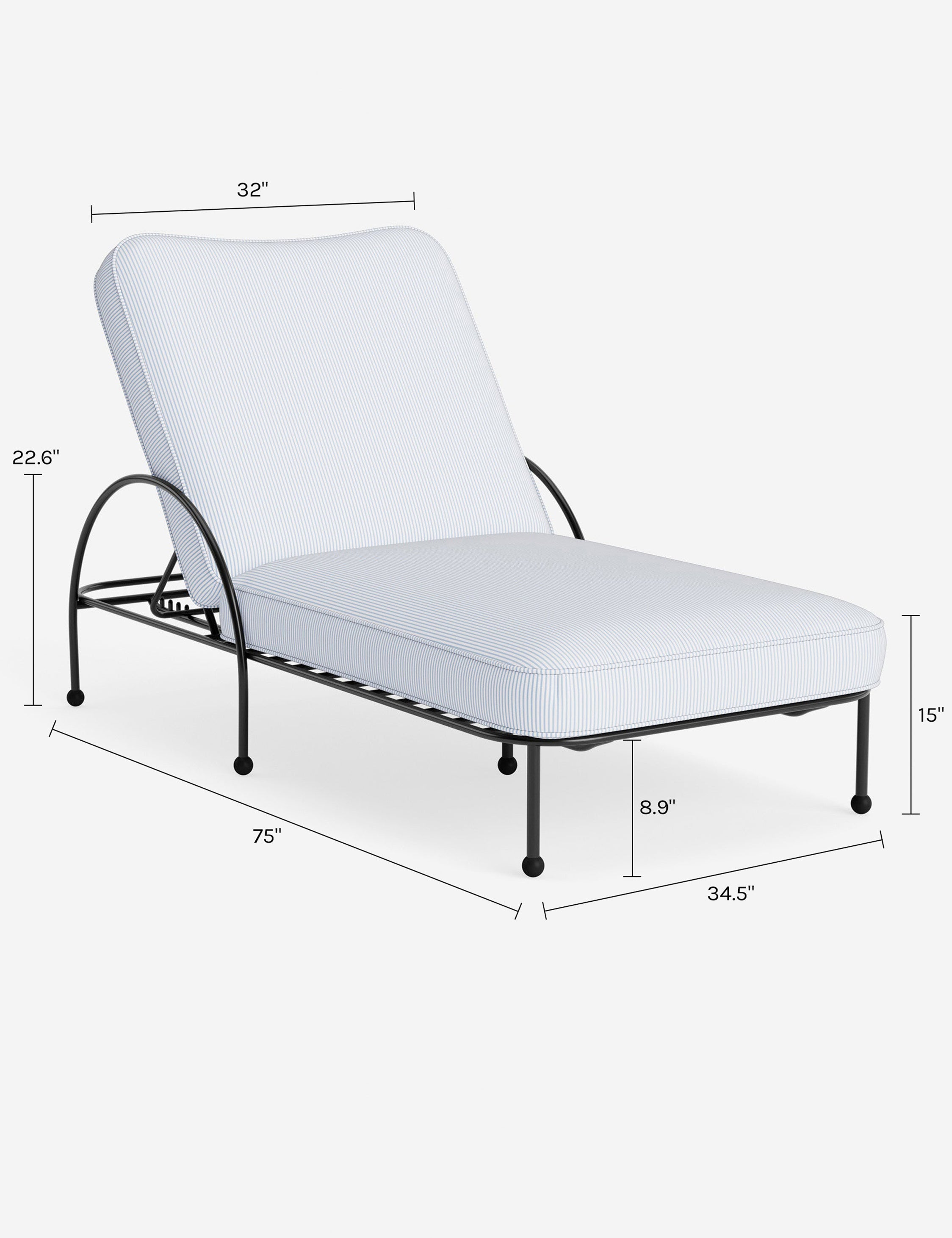 Lulu and Georgia Lanata Outdoor Chaise - view 89
