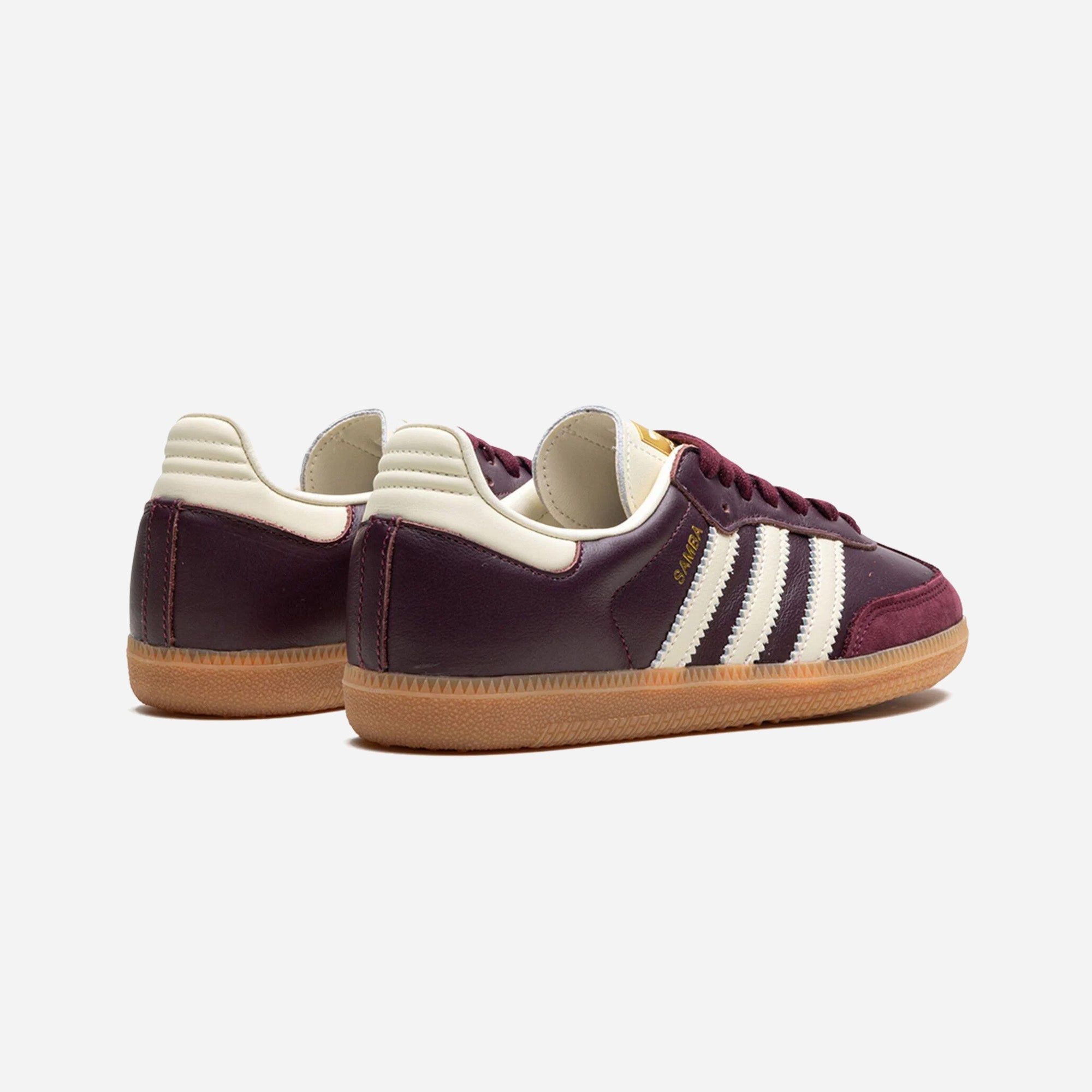 Adidas Samba OG Maroon Gold Metallic - view 2