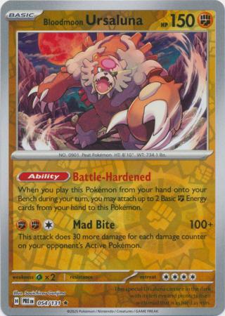 Rare sv085-054 reverse – Pokémon Bloodmoon Ursaluna - 054/131 - Rare [sv085-054] [Reverse Holo]