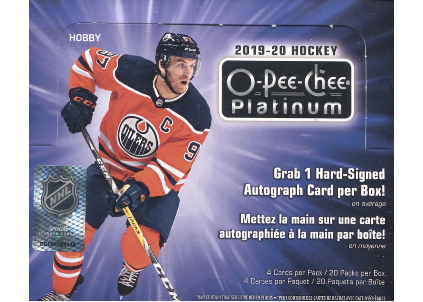 2019-20 Upper Deck O-Pee-Chee Platinum Hockey Hobby Box