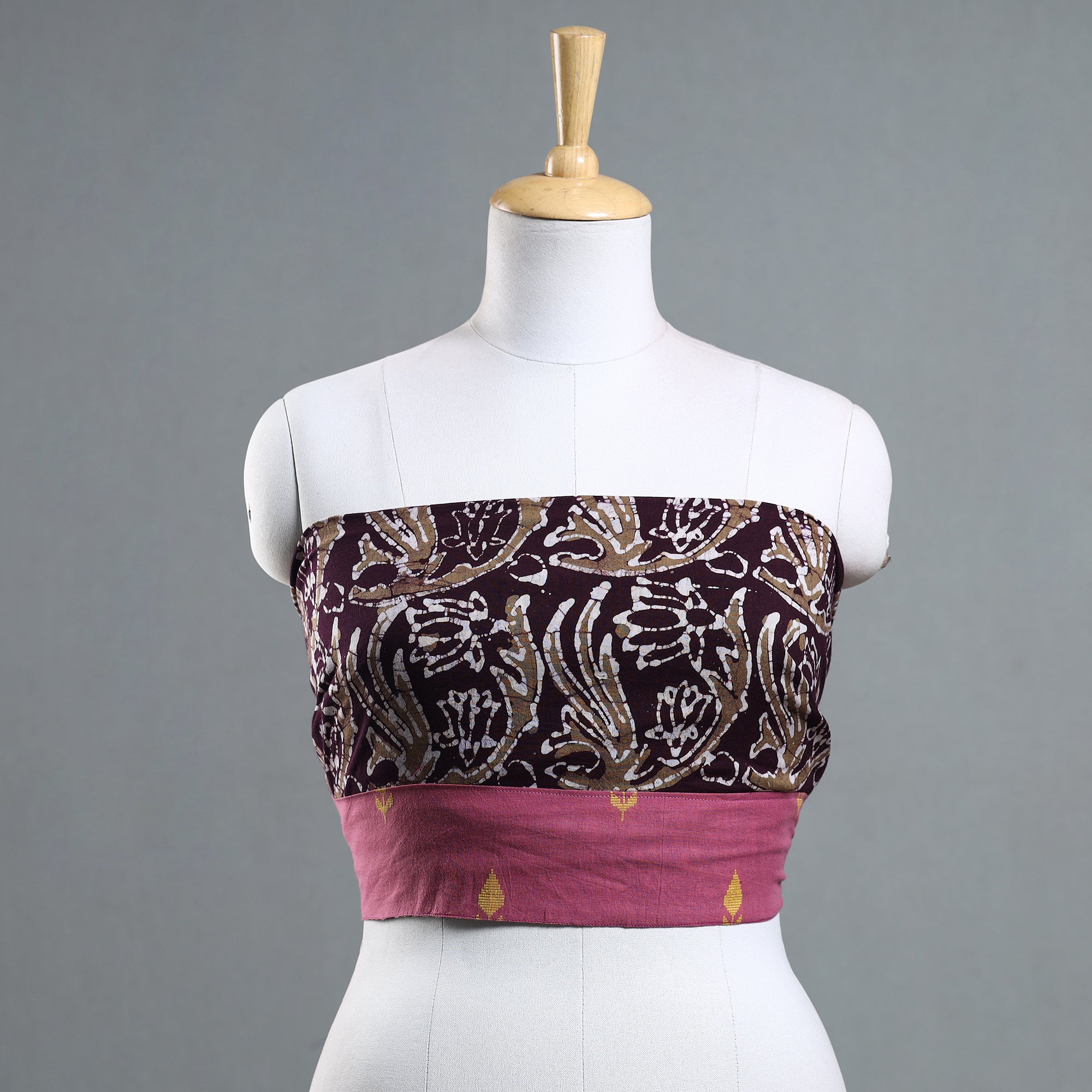 NOORI BAZAR Brown - Batik Printed Cotton Blouse Piece