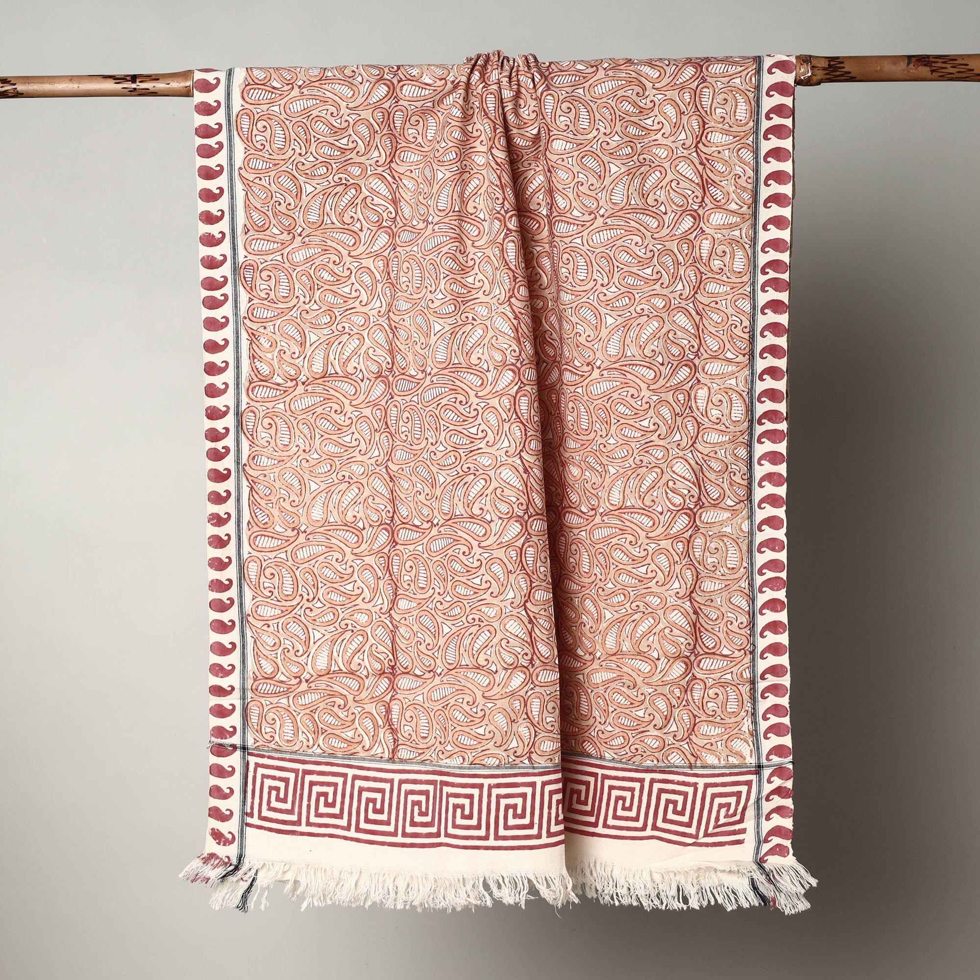 HAVELI CHRONICLES Brown - Sanganeri Block Printed Handloom Cotton Towel - view 2